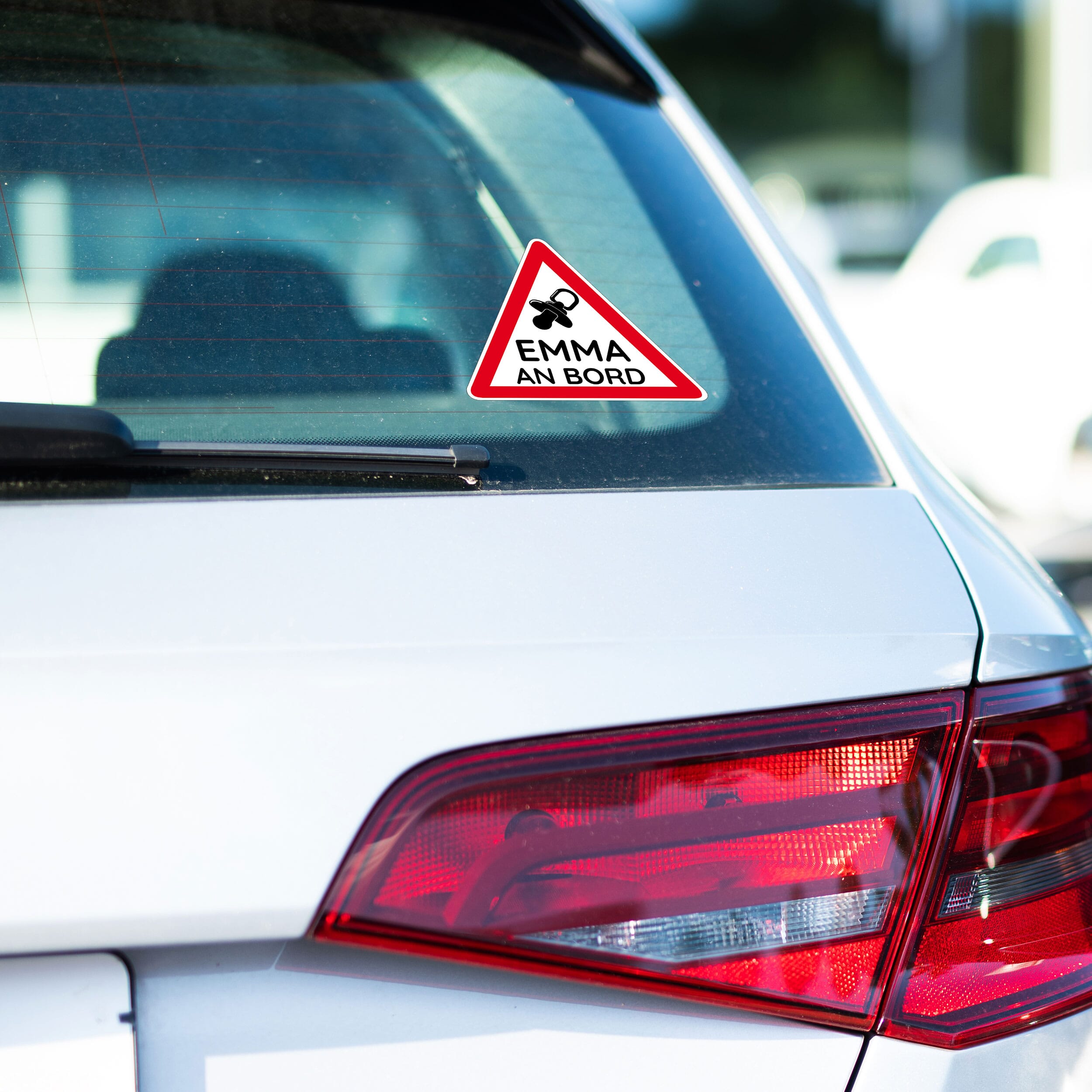 Personalisierte Autoaufkleber Baby an Bord (4 Stück 2x 120 mm 2x 45 mm) - kinder-druckerei.de