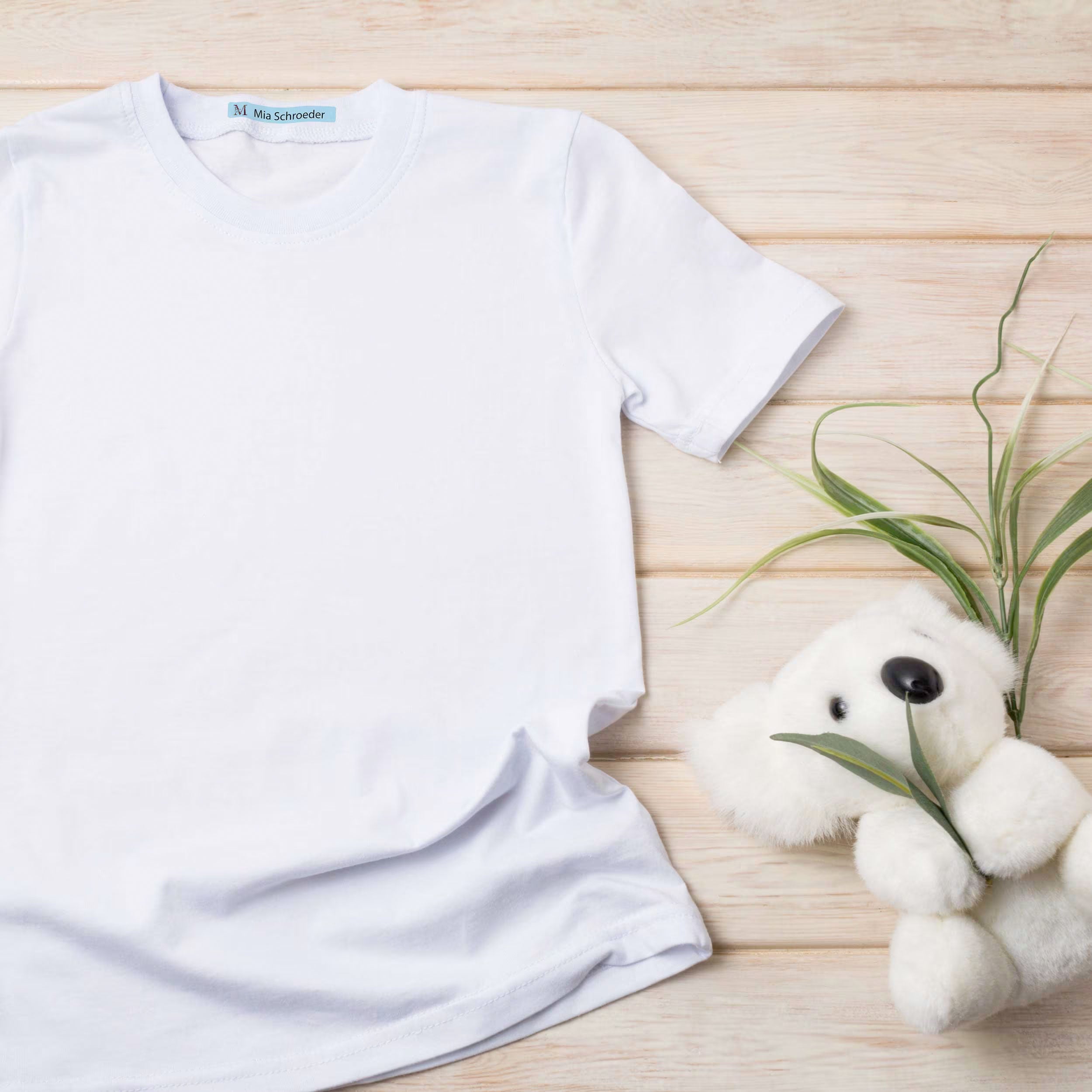 Bügeletiketten "Aquarell" & Individualisierung (Set mit 225 Etiketten) - kinder-druckerei.de