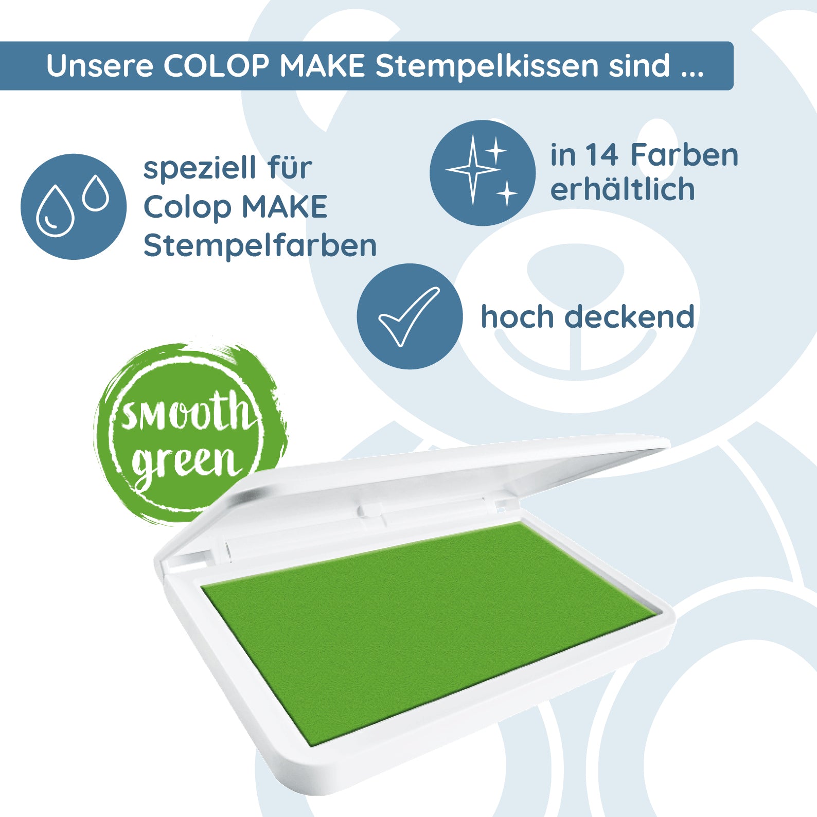COLOP MAKE Stempelkissen grün (smooth green) - kinder-druckerei.de