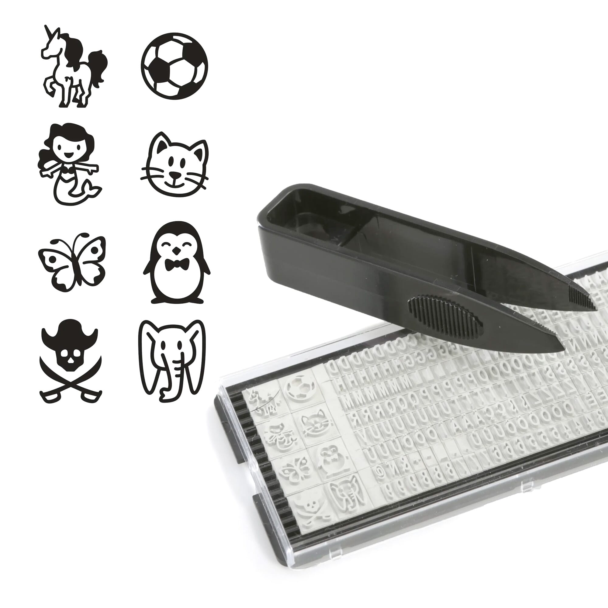 Trodat Deine Dinge Stempel DIY (zum Selbersetzen/ Typo, 37x14 mm) - kinder-druckerei.de