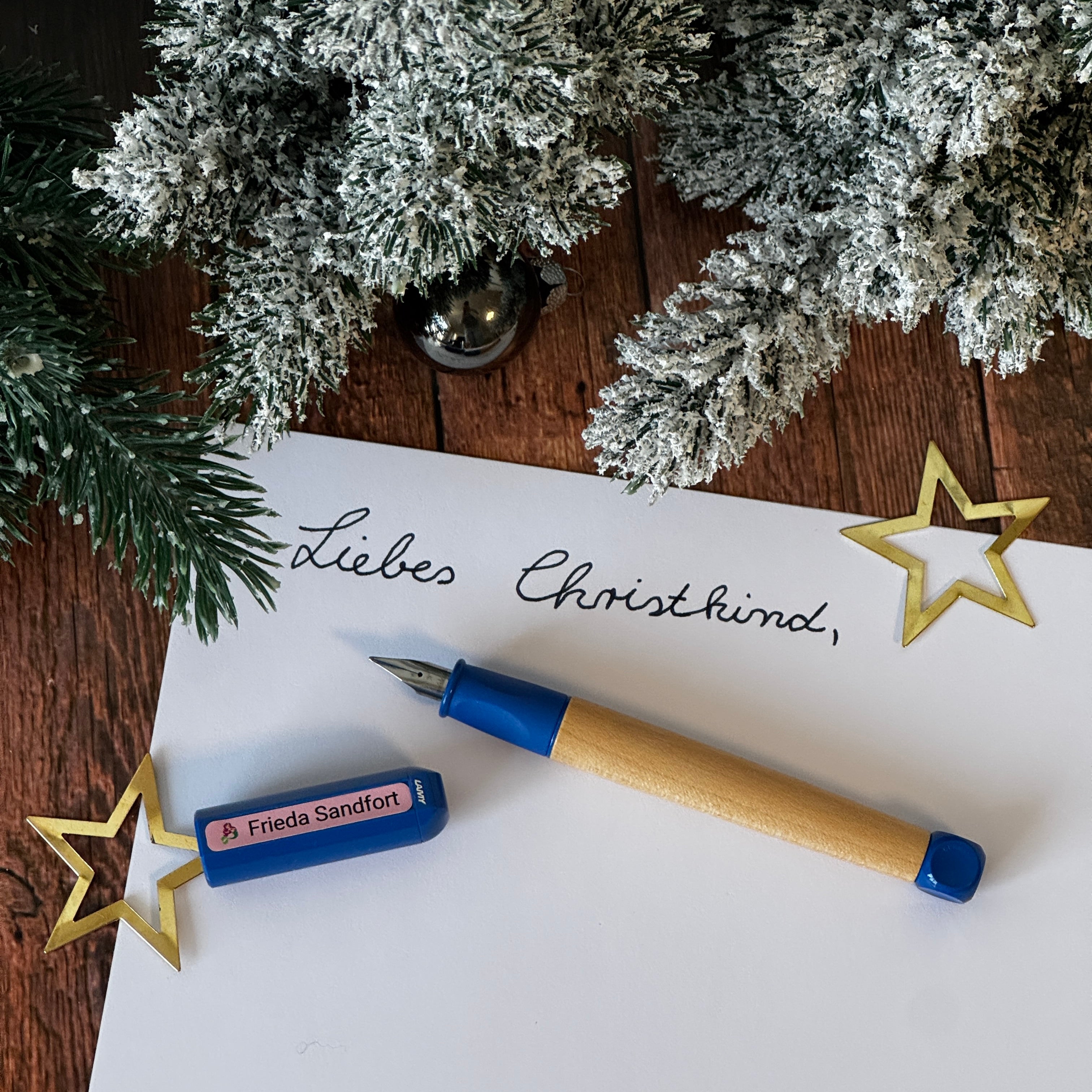 Personalisierter Lamy Schreiblern-Füller Blau & 70 Namensaufkleber - kinder-druckerei.de