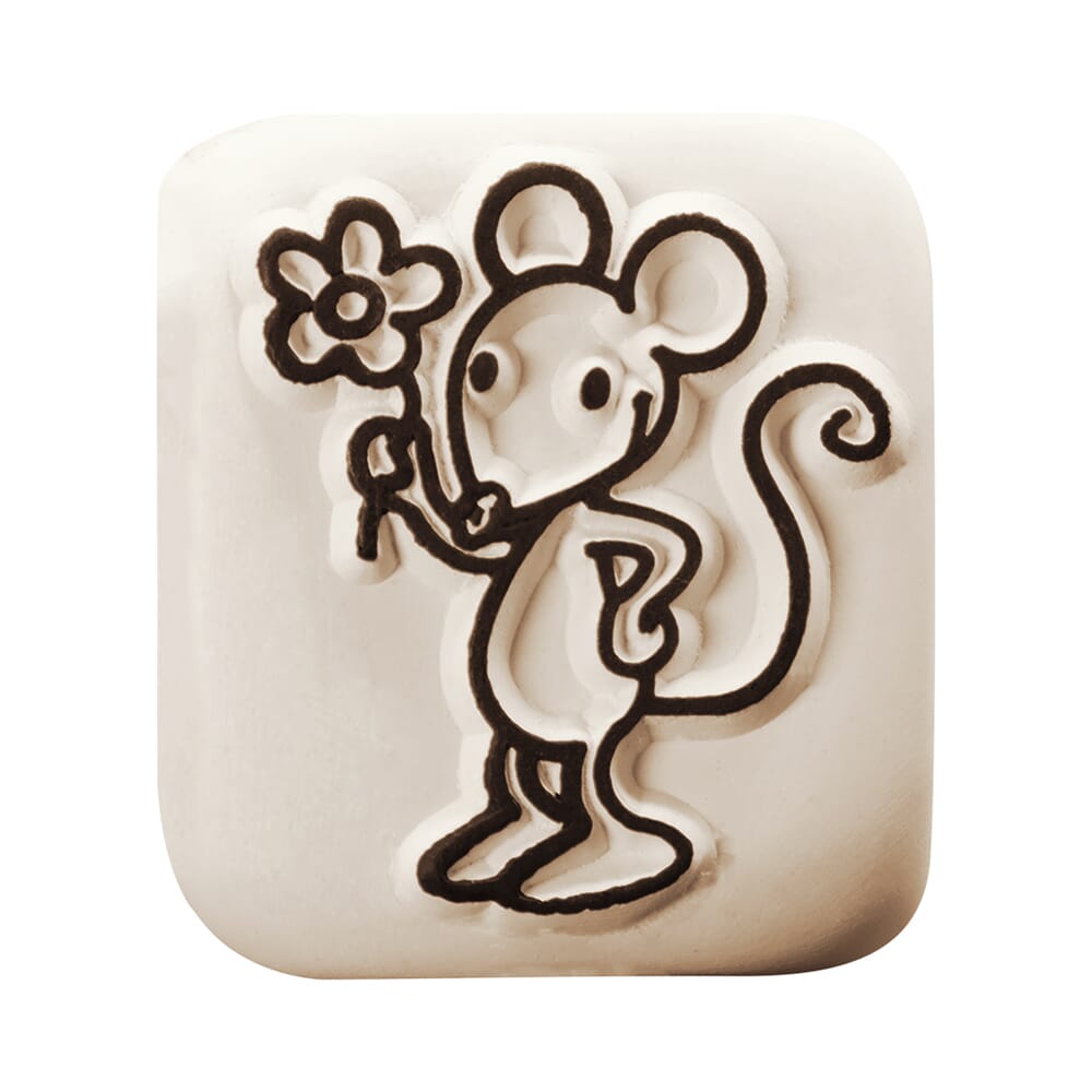 Ladot Tattoo-Stein Maus groß 4×4,5 cm – kinder-druckerei.de