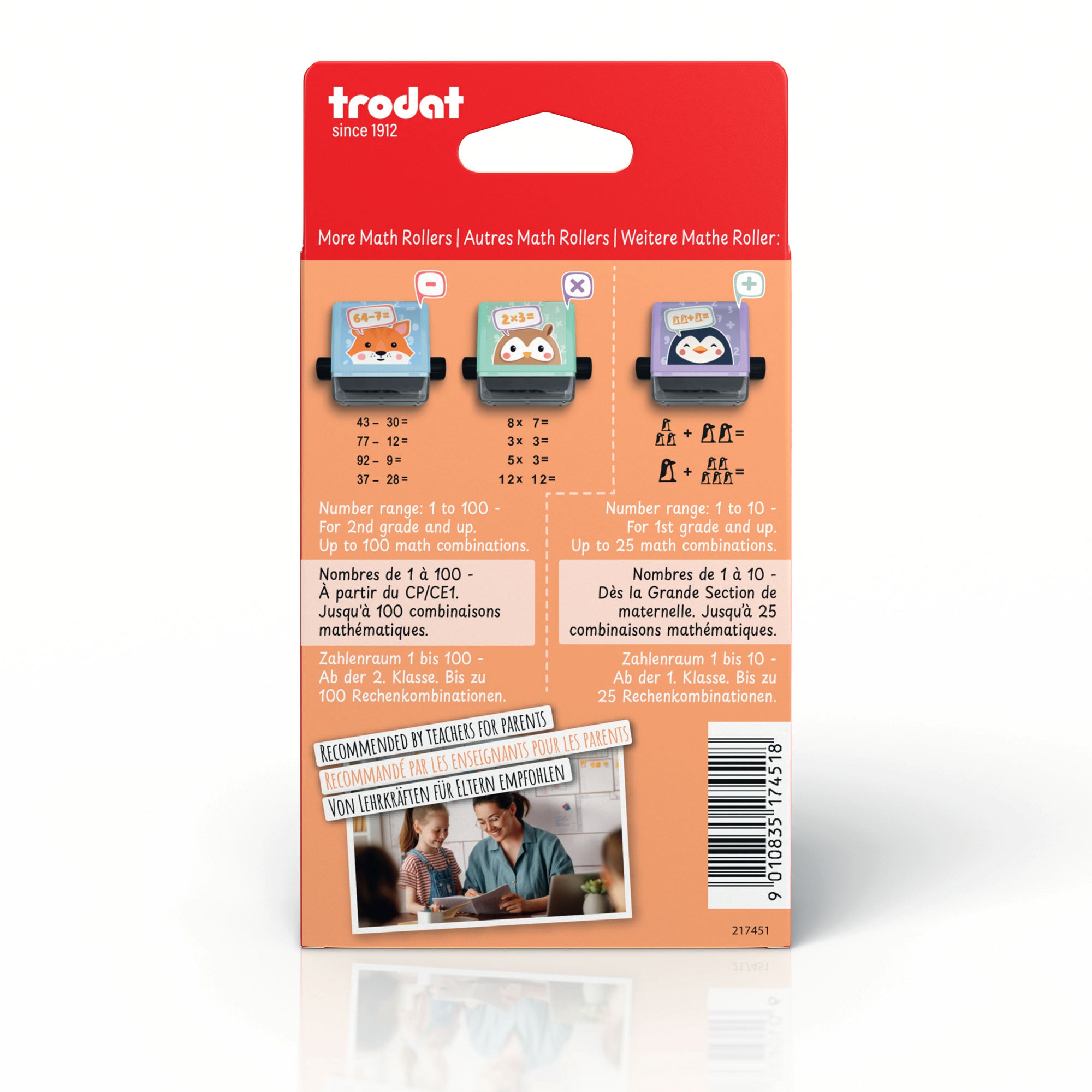 Trodat Little Dots Rechenrally™ Rolling Stamp Multiplication Math