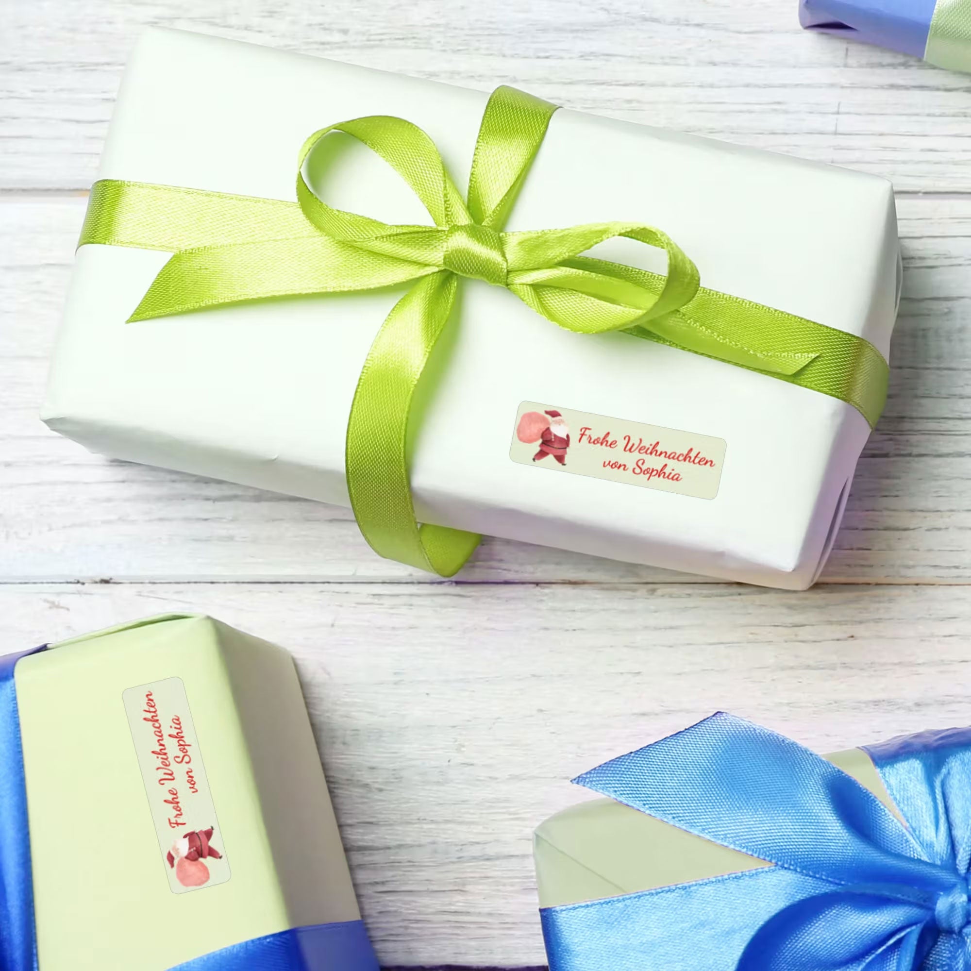 Mehrzeilige Namensaufkleber Aquarell (110 Stück 50x15 mm) - kinder-druckerei.de