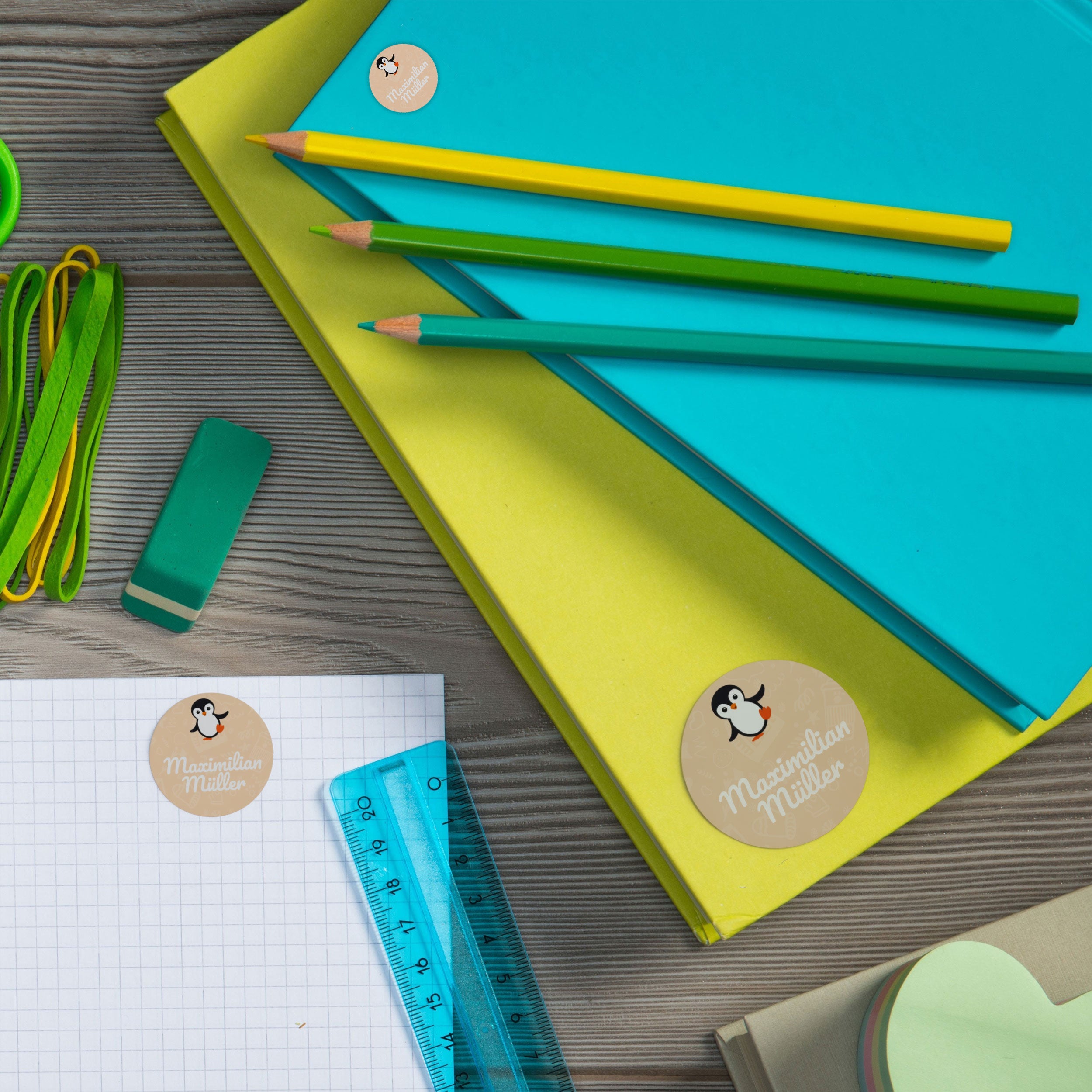 Runde Namensaufkleber versch. Größen 53 Stück - kinder-druckerei.de