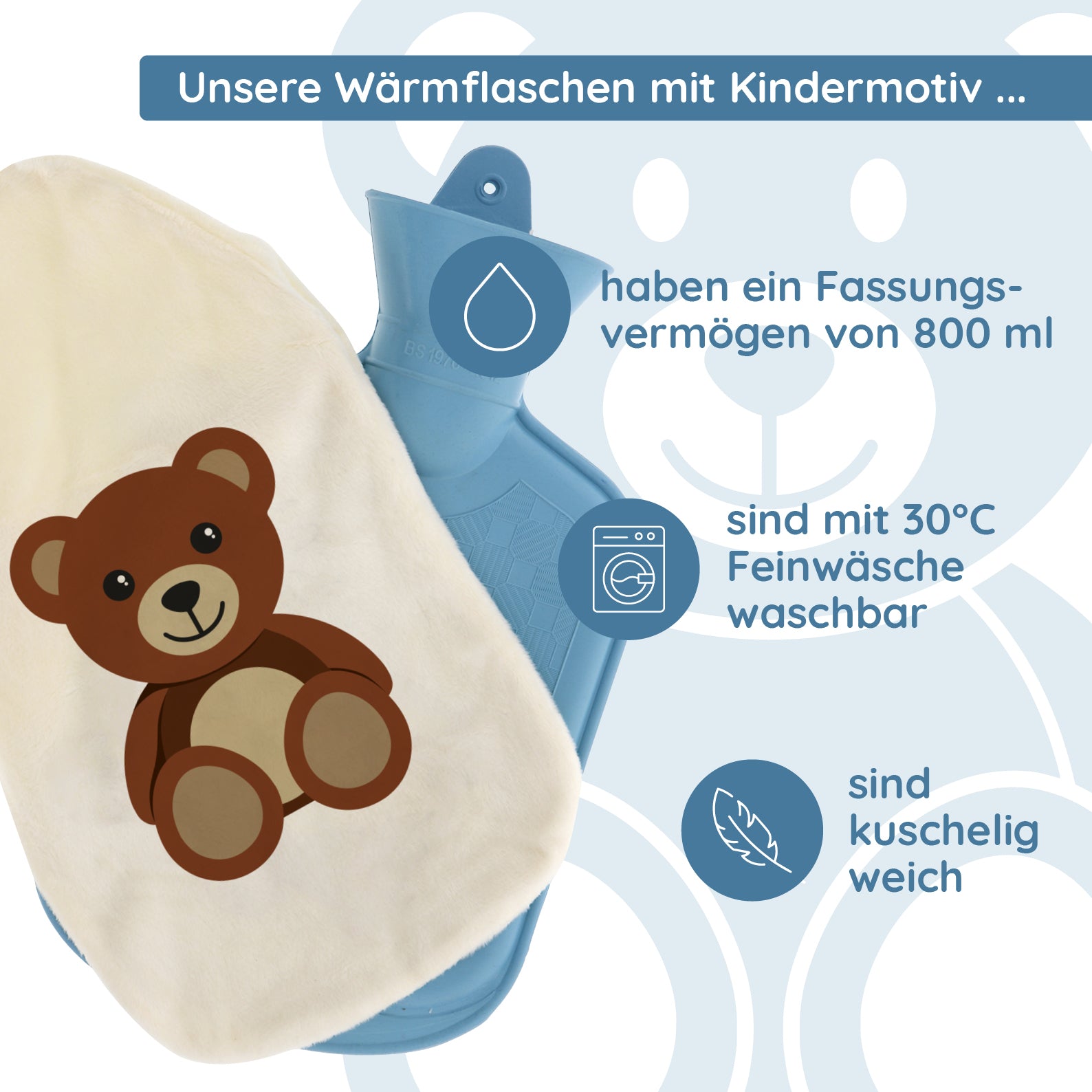 Personalisierte Wärmflasche mit Kindermotiv & Namen - kinder-druckerei.de