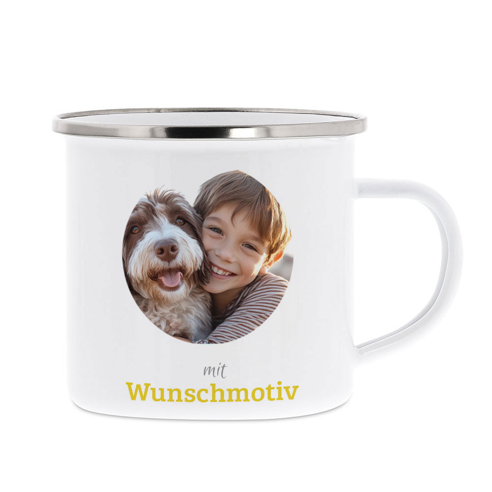 Enamel Mug with Children's Design & Custom Print