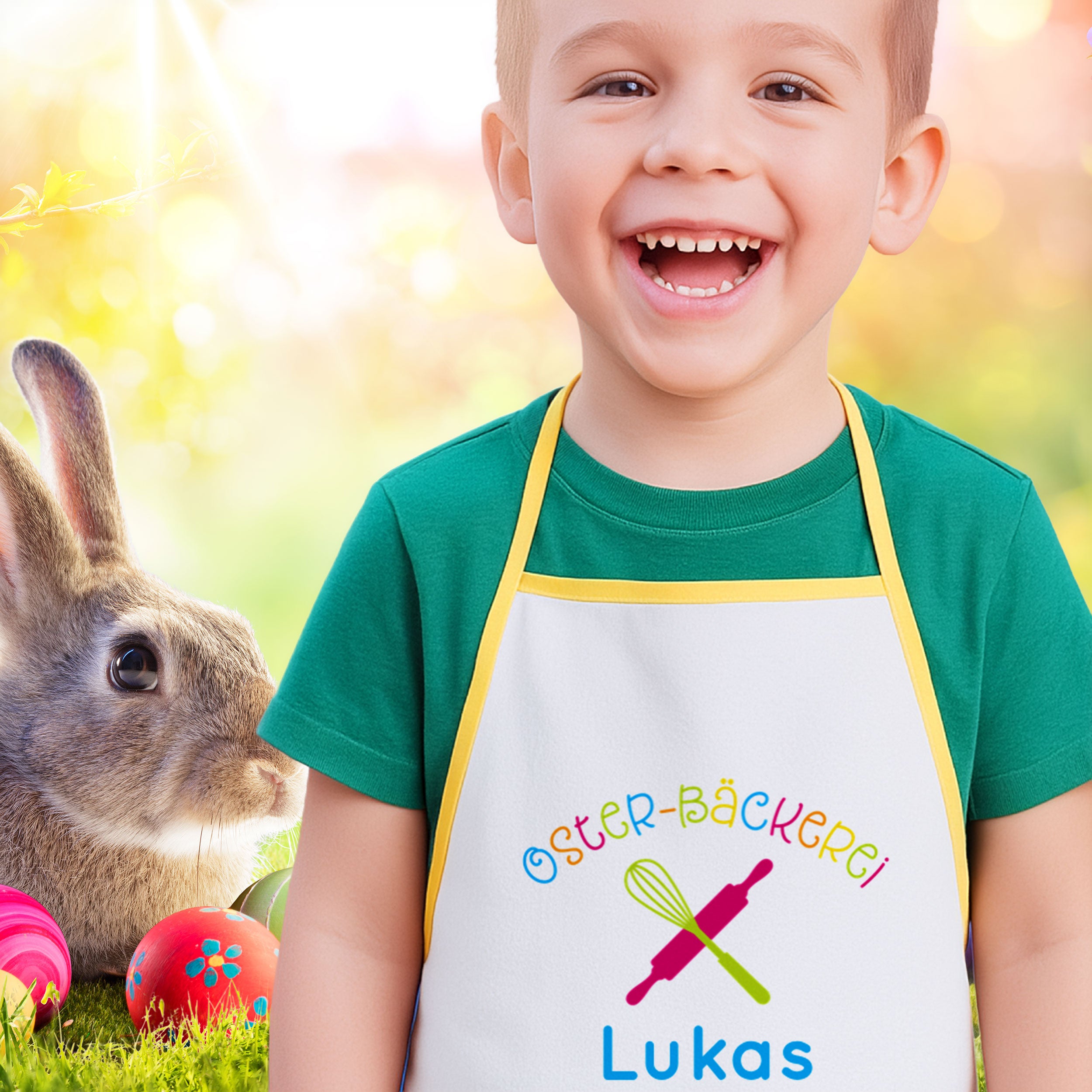 Kinderschürze mit individuellem Druck - kinder-druckerei.de