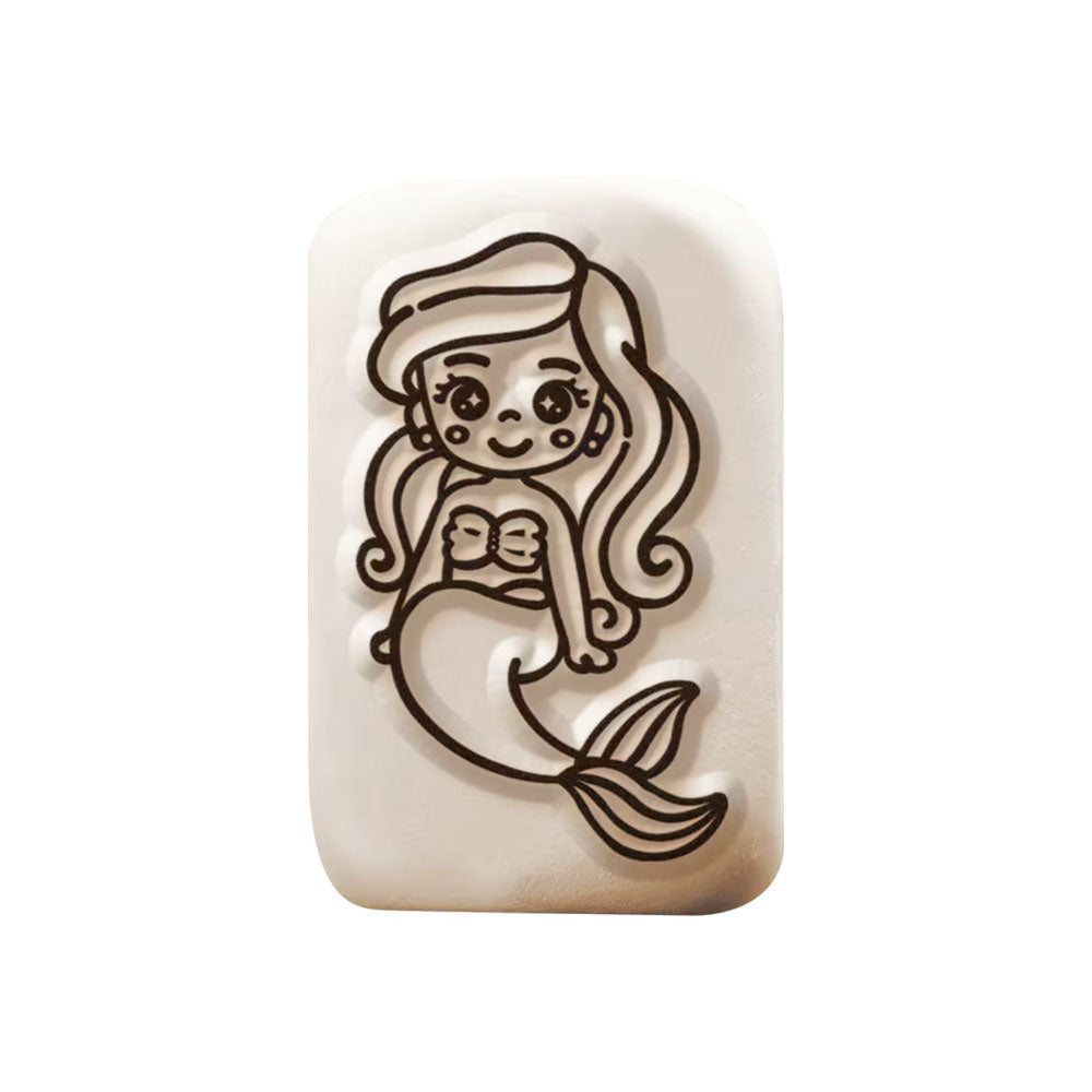LaDot Stein - "Meerjungfrau" (2,5 x 5 cm) - Temporärer Tattoo Stempel - kinder-druckerei.de