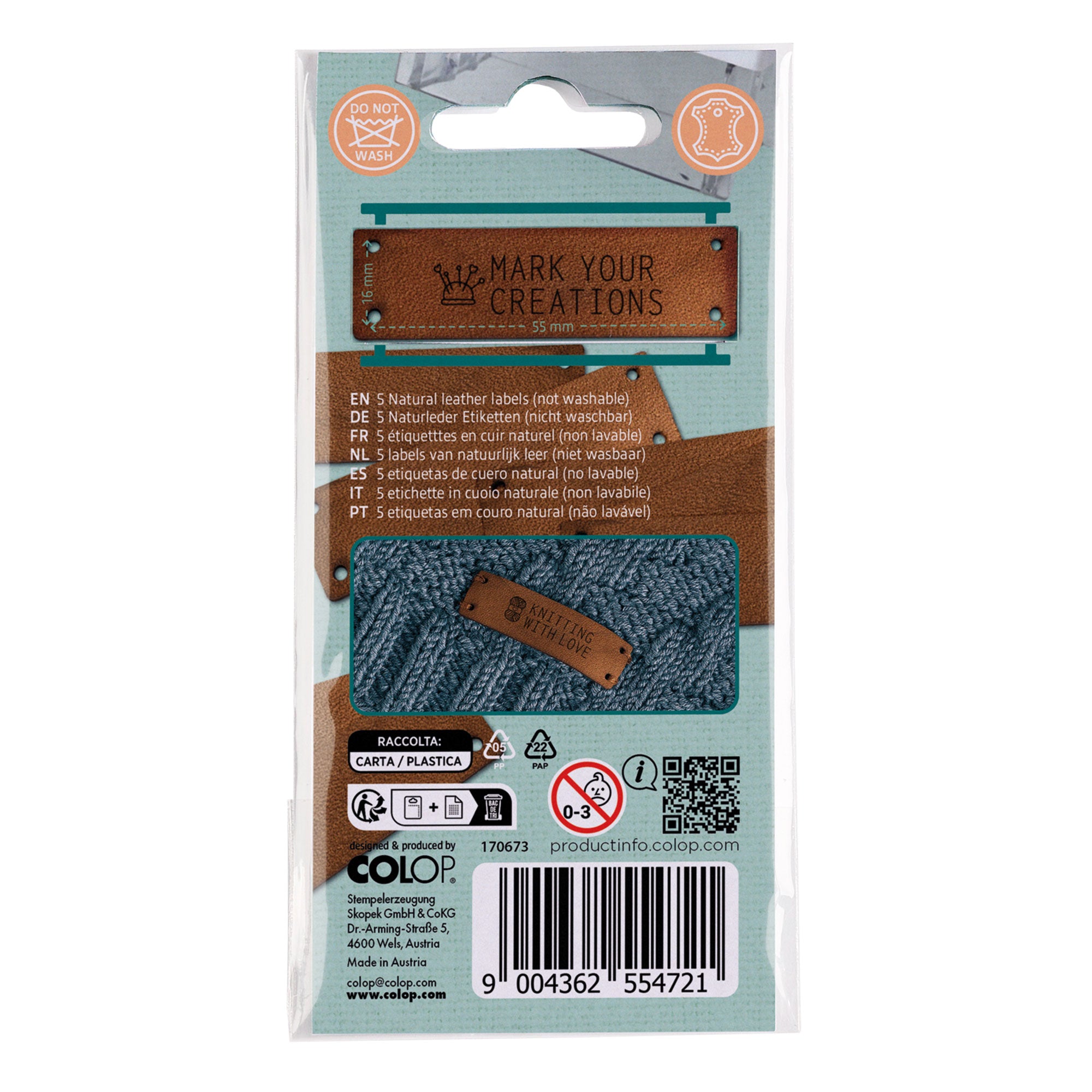 Colop Craft Labeler - Étiquettes à coudre en cuir