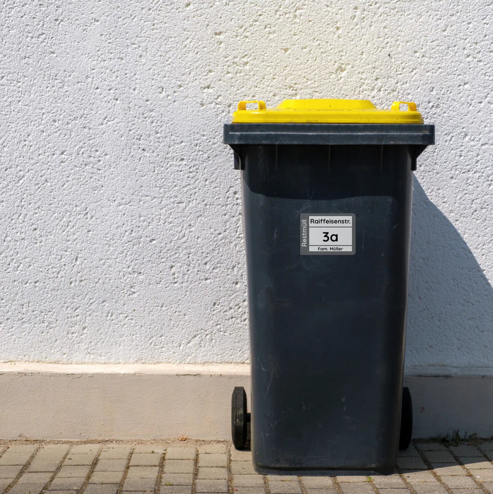 Mülltonnenaufkleber Set (4 Stück) – individuell gestaltbar, 19 x 14 cm - kinder-druckerei.de