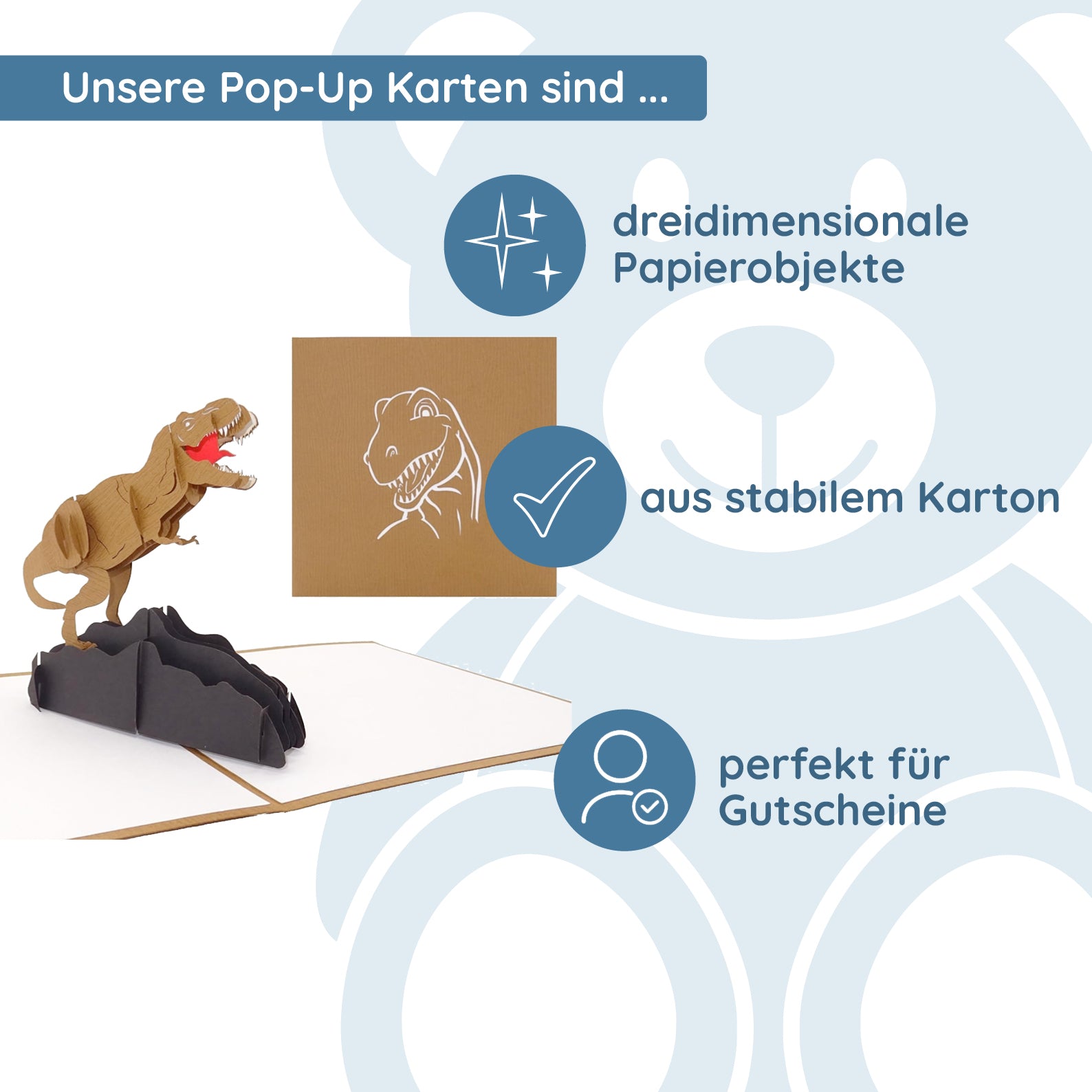Colognecards Carte Pop-Up Dino