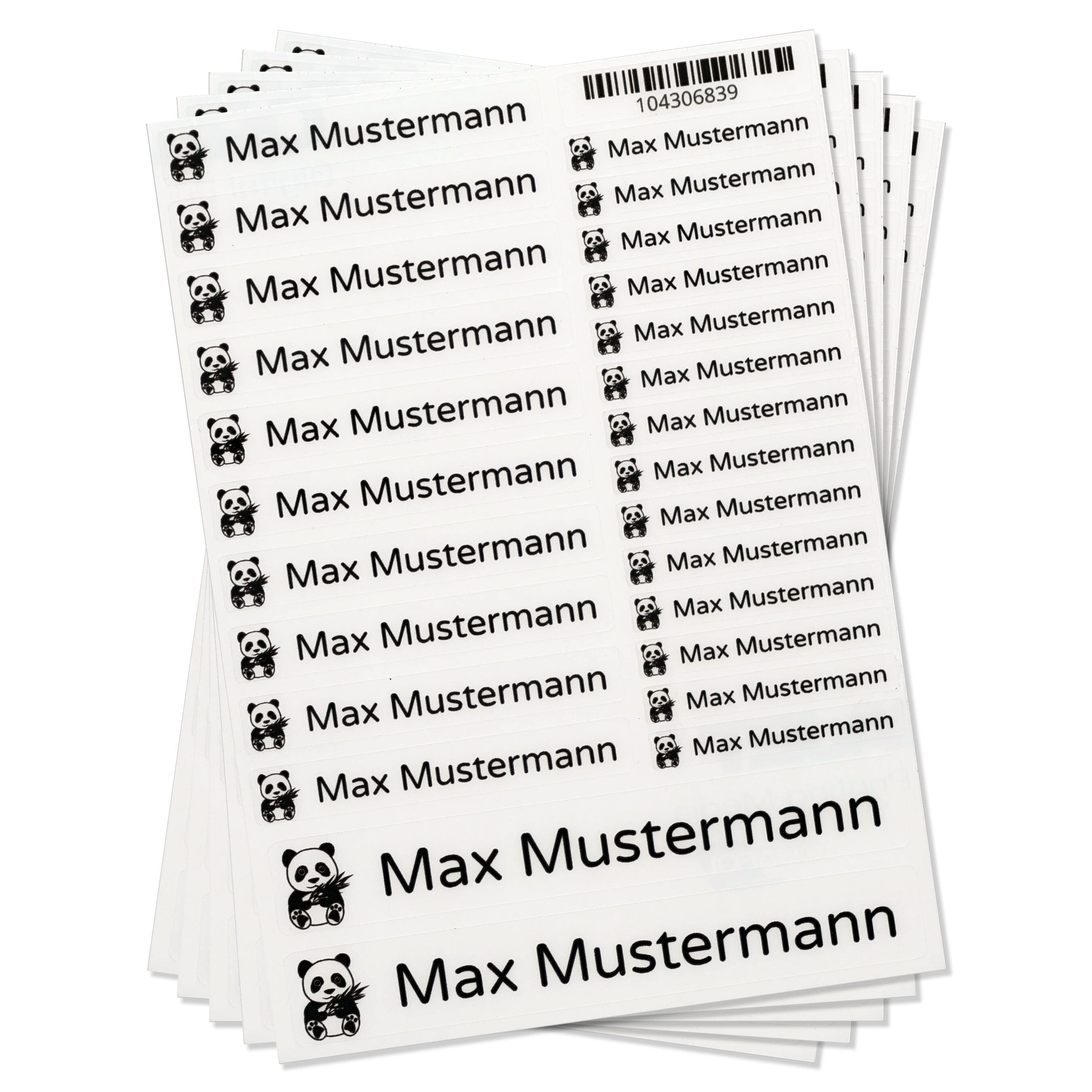 Transparente Namensaufkleber für Kinder (Set mit 260 Aufklebern in verschiedenen Größen) - kinder-druckerei.de