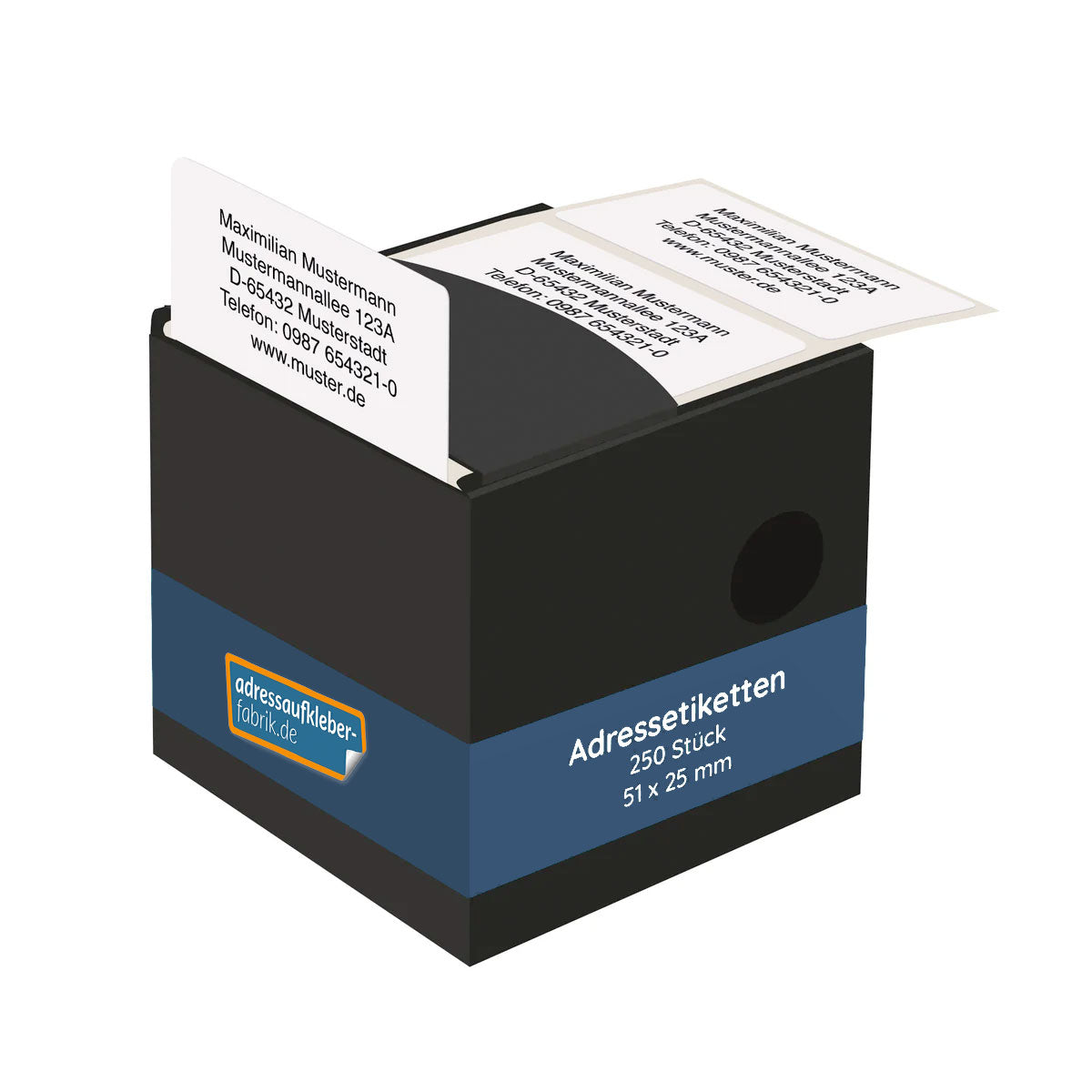 Adressaufkleber 51x25 mm – 250 Stück auf Rolle, selbstklebende Etiketten - kinder-druckerei.de