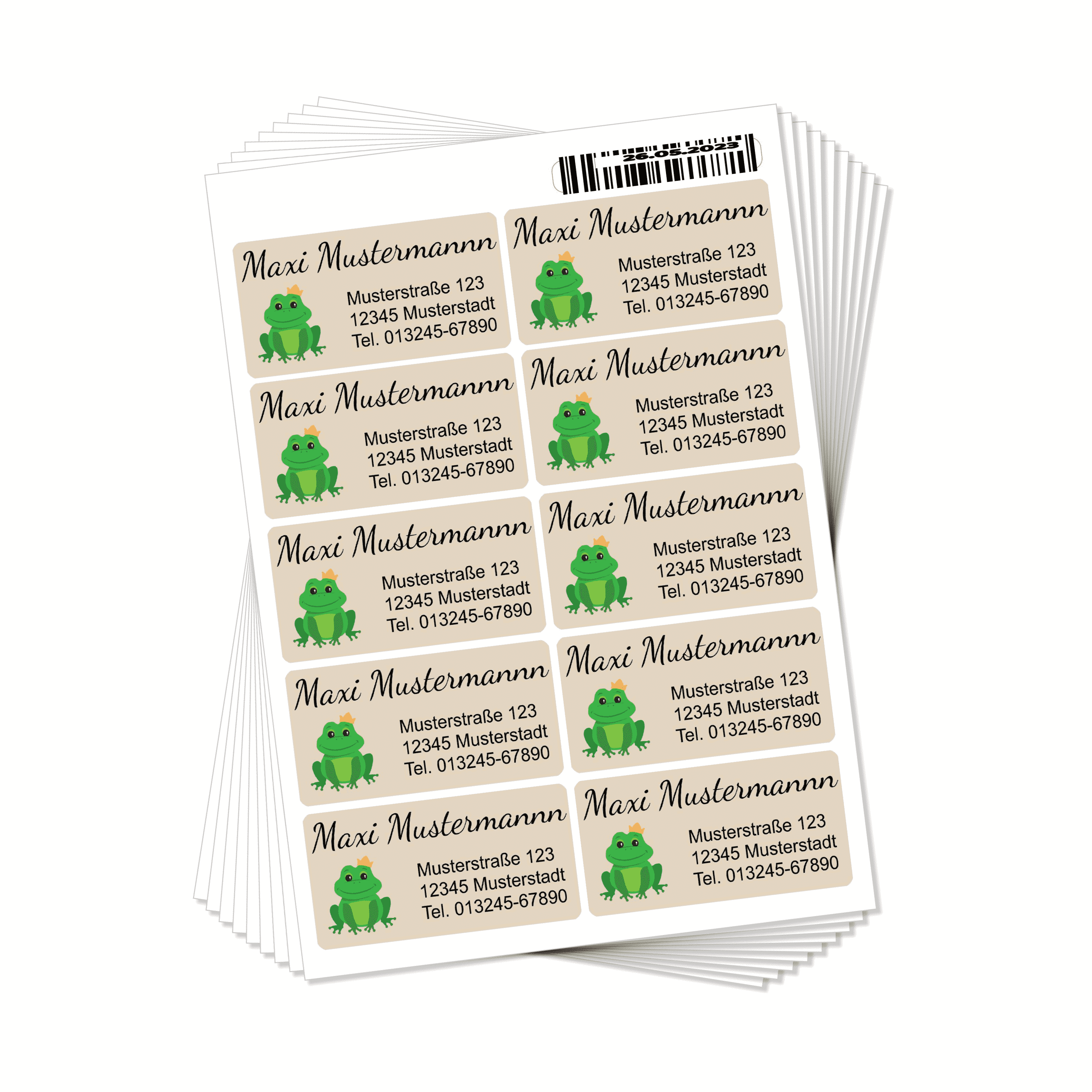 Personalisierte Adressaufkleber / Namensaufkleber für Schule, Kita & Co. (50x25 mm/100 Stück) - kinder-druckerei.de