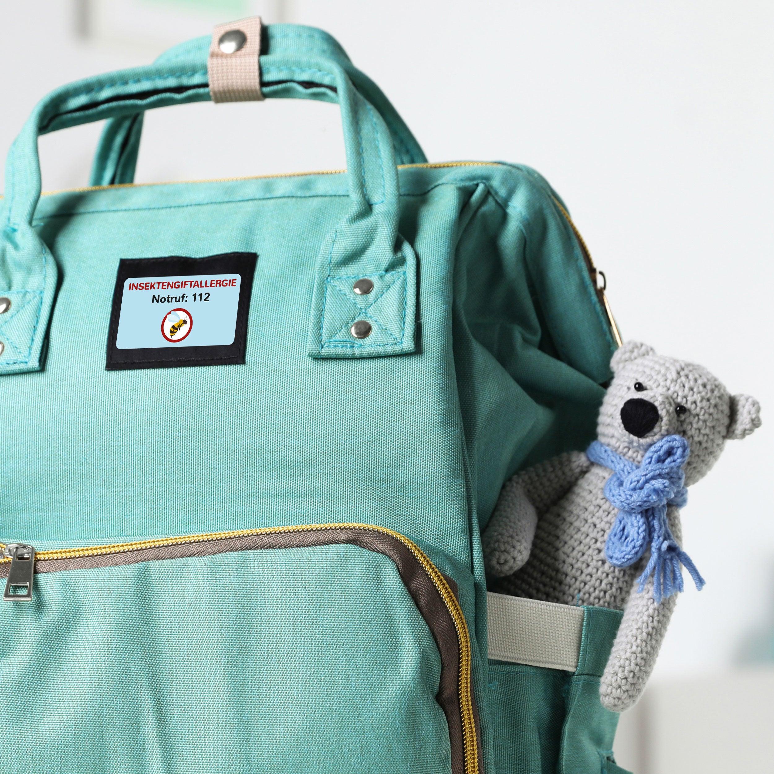 Aufkleber "Allergien & Unverträglichkeiten" inkl. Individualisierung (100 Stück - 47x26 mm) - kinder-druckerei.de