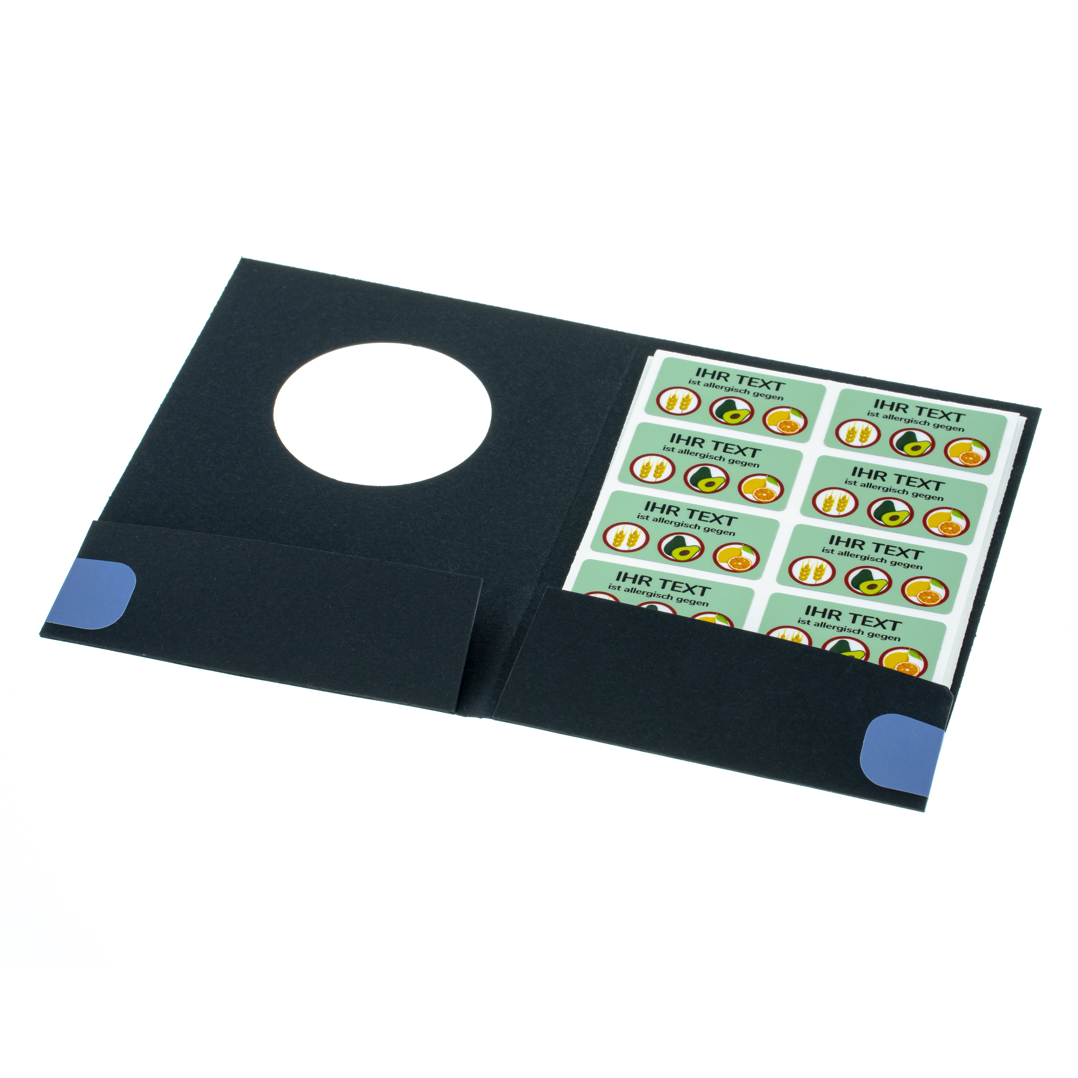 Aufkleber "Allergien & Unverträglichkeiten" inkl. Individualisierung (100 Stück - 47x26 mm) - kinder-druckerei.de