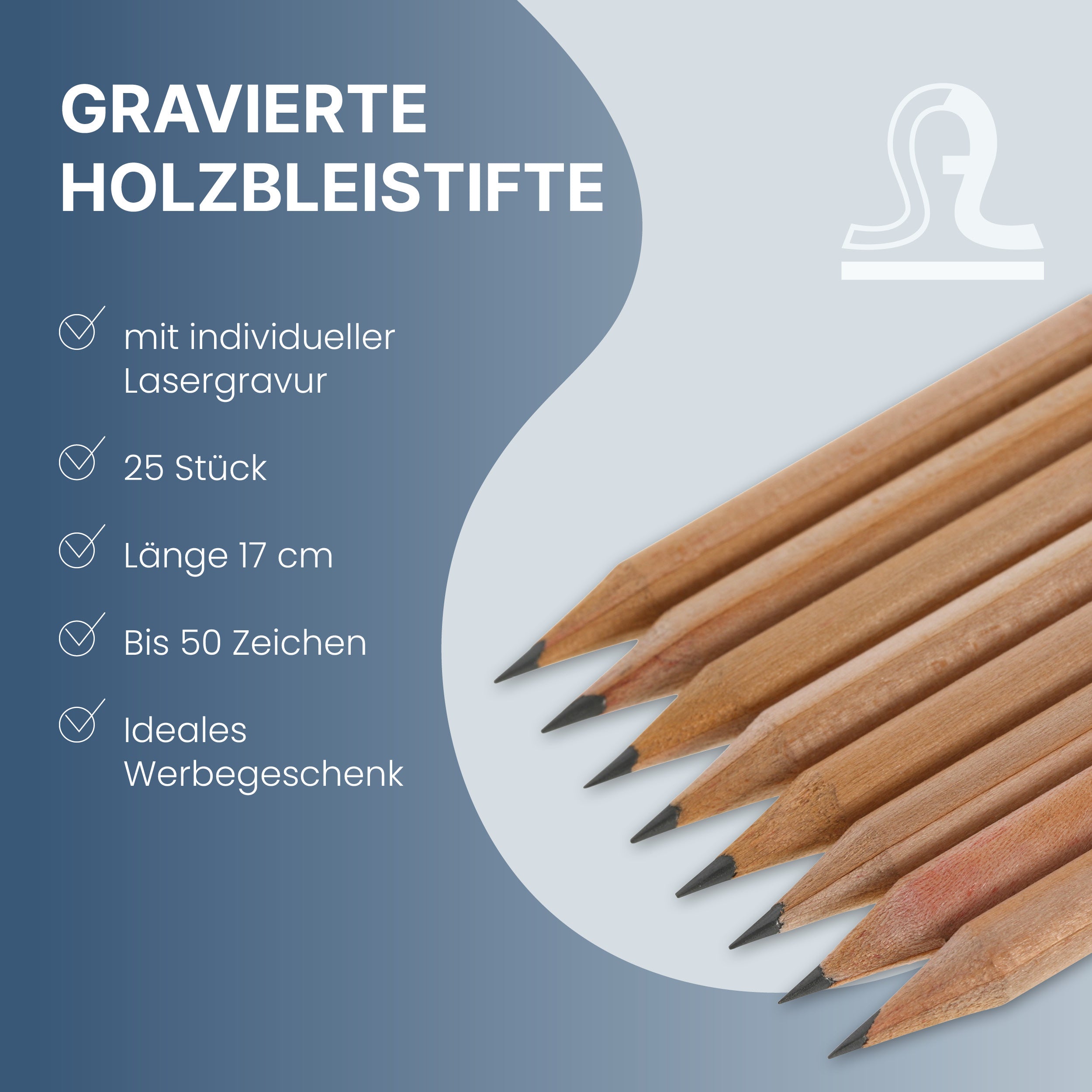 Bleistifte ab 25 Stück (Gravurmaß 80x5 mm) - kinder-druckerei.de