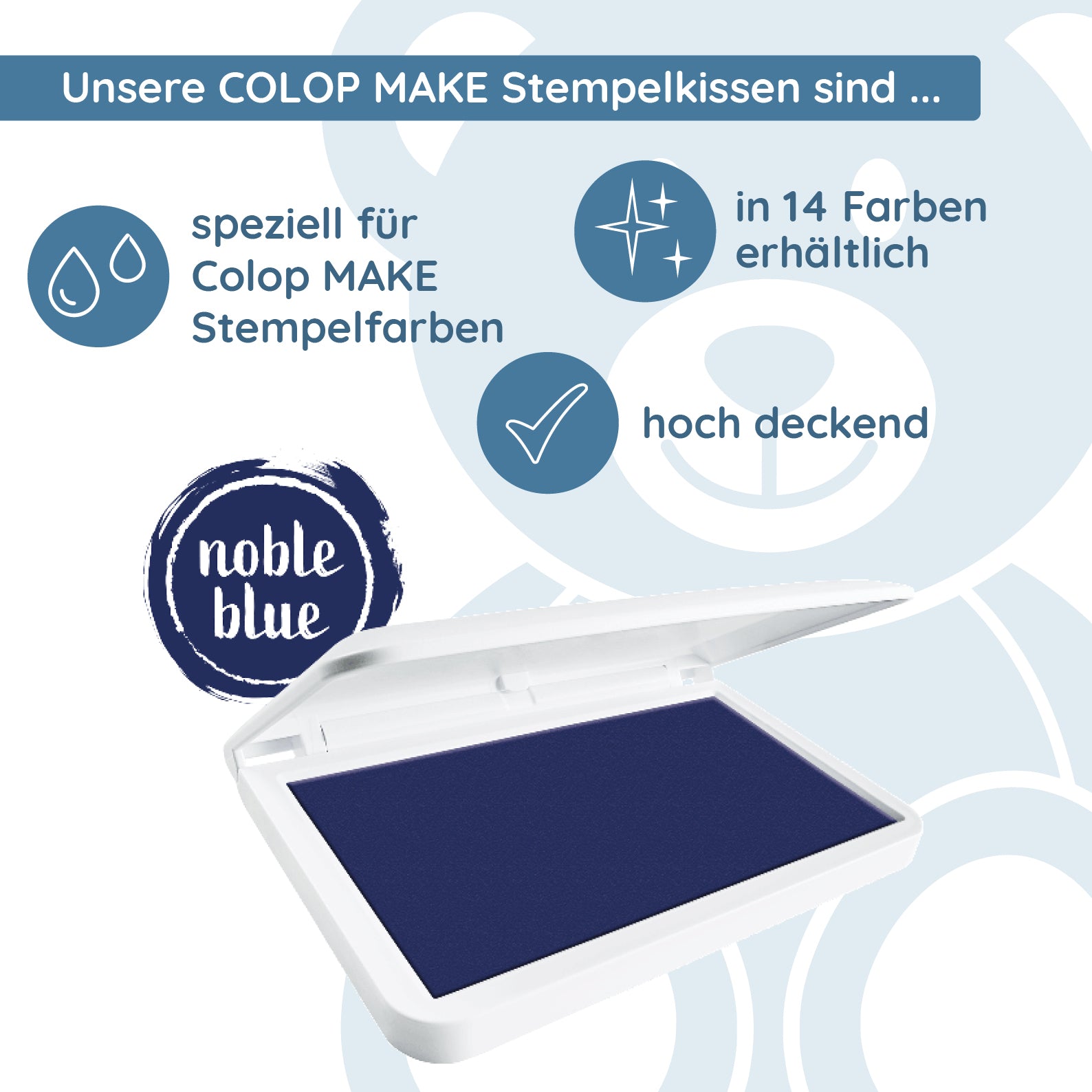 COLOP MAKE Stempelkissen dunkelblau (noble blue) - kinder-druckerei.de