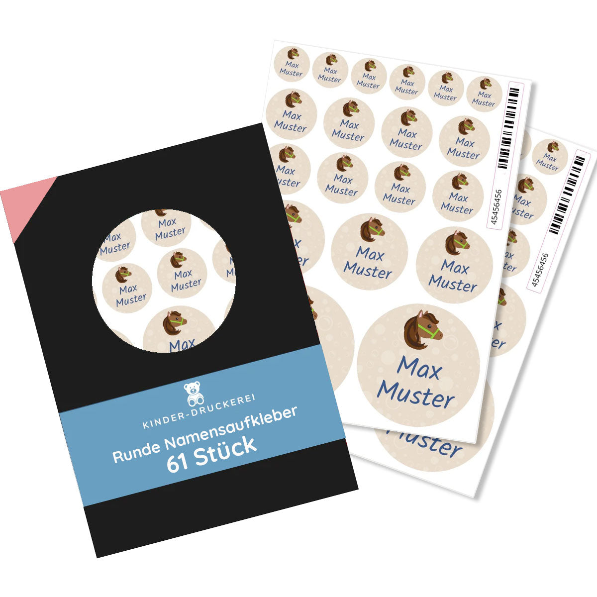 Runde Namensaufkleber versch. Größen (61 Stück) - kinder-druckerei.de