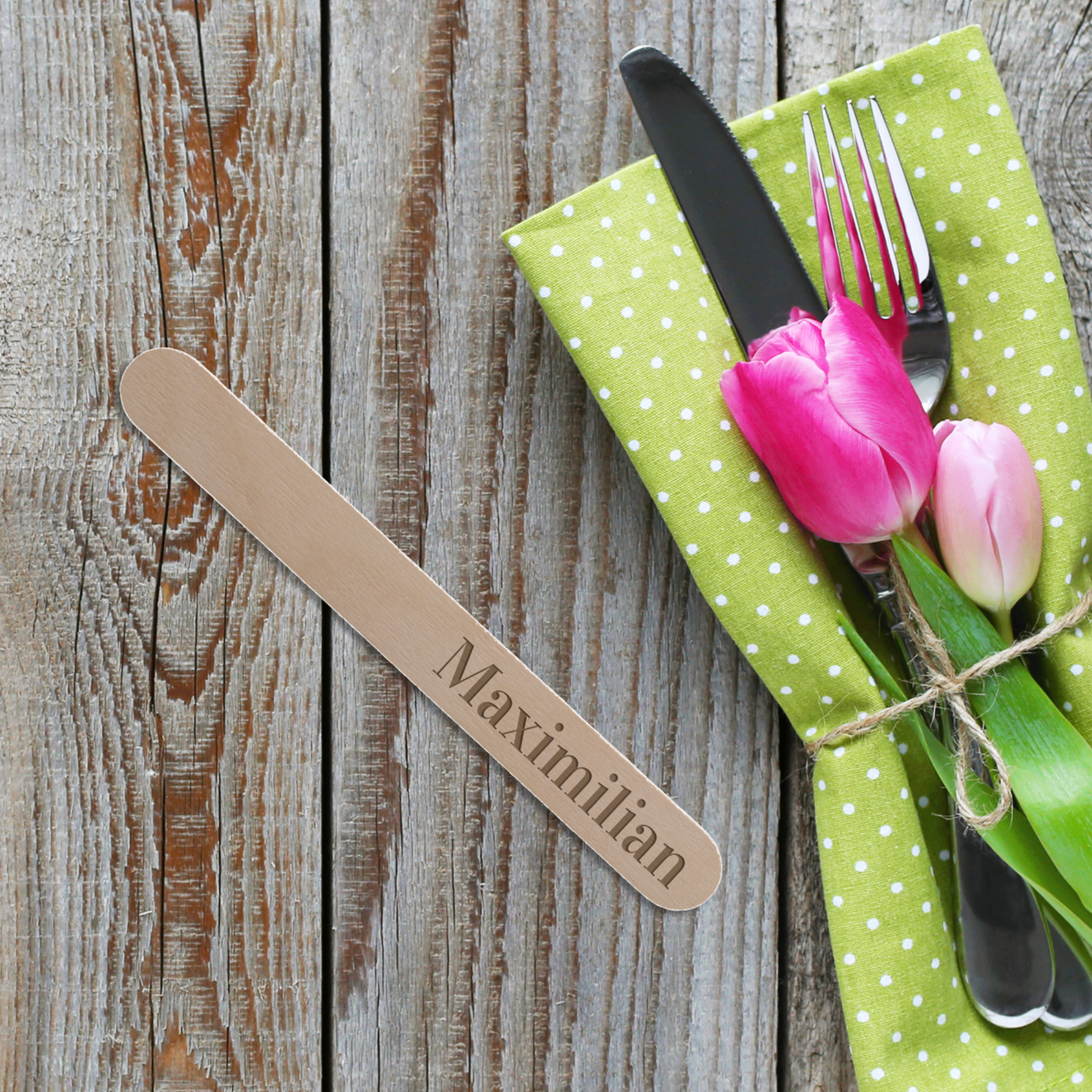 Eisstiele Holz, Pflanzenschilder, Bastelhölzchen mit individueller Gravur (10 Stück) - kinder-druckerei.de