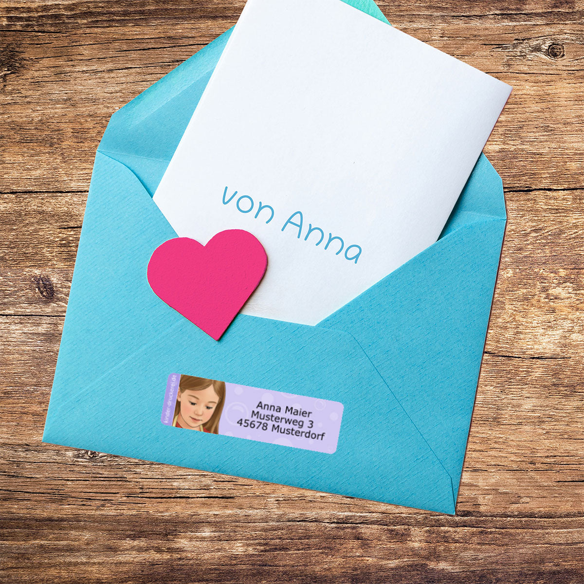 Namensaufkleber Kinder mit Foto | 160er Set mit KI-Portrait - kinder-druckerei.de