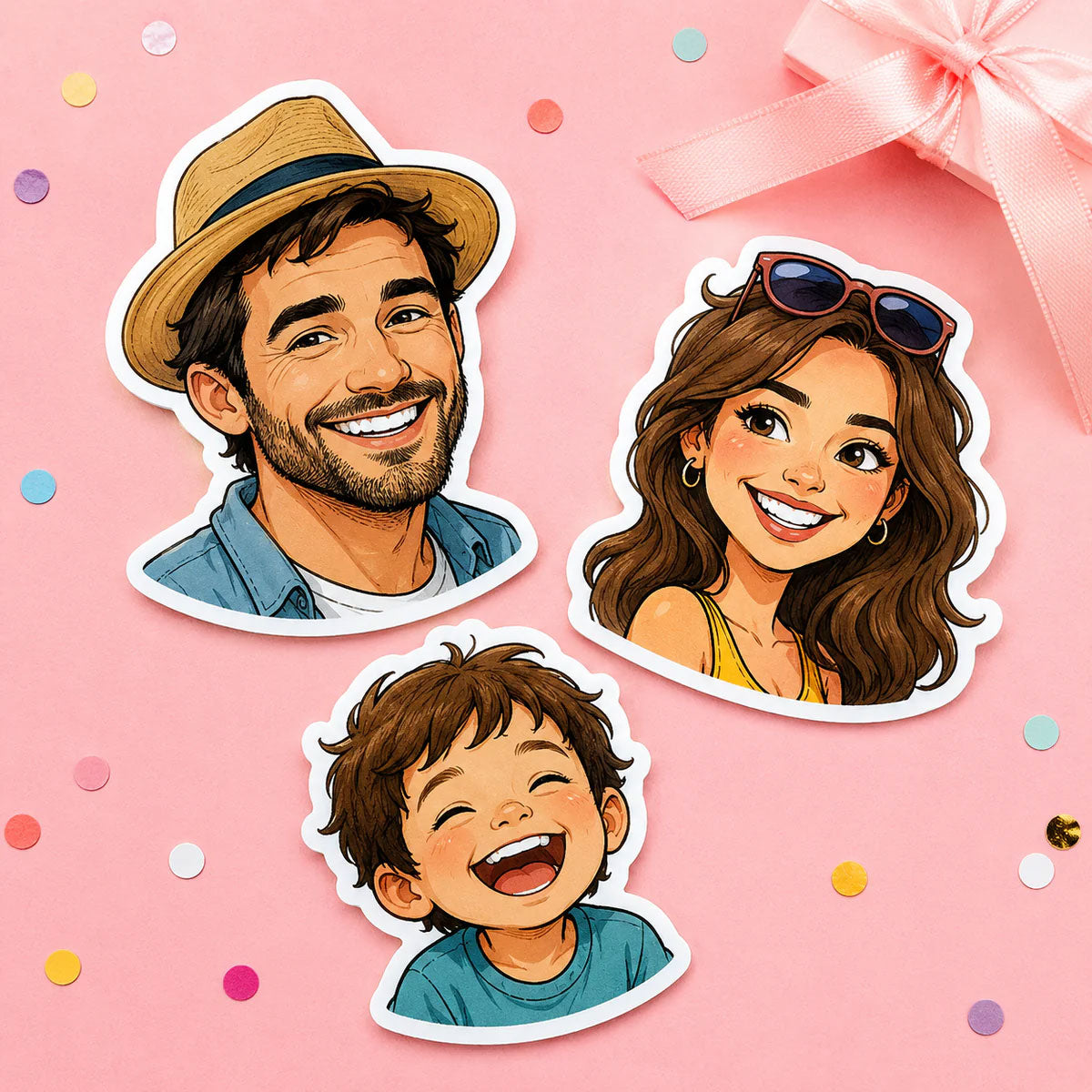 Illustration-Sticker nach Foto – personalisierte Aufkleber konturgeschnitten - kinder-druckerei.de