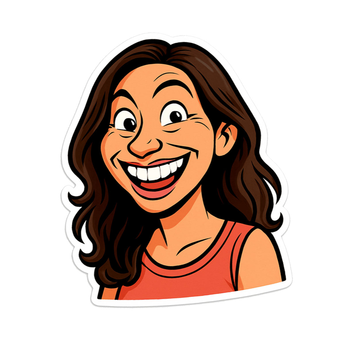 Karikatur-Sticker nach Foto – personalisierte Aufkleber konturgeschnitten - kinder-druckerei.de