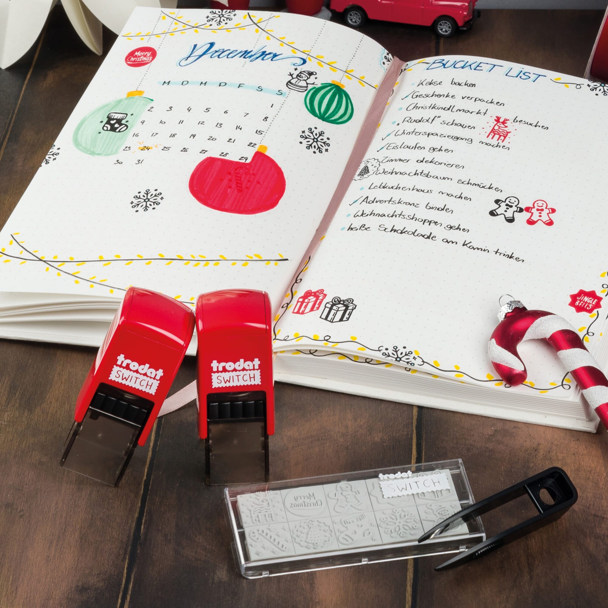 Trodat switch "Weihnachten" DIY Stempel (20x20 mm)