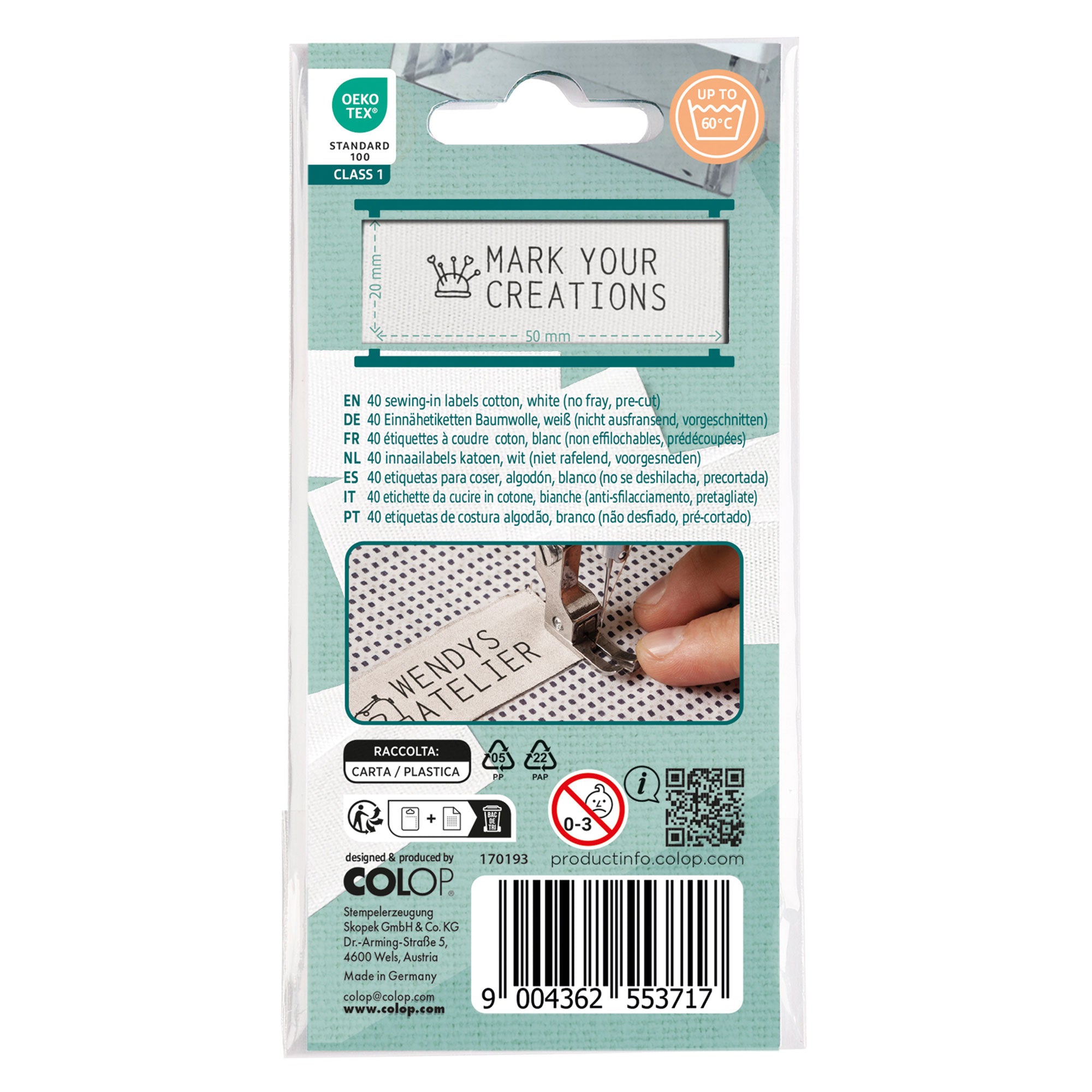 Colop Craft Labeler - Sew-In Labels Cotton