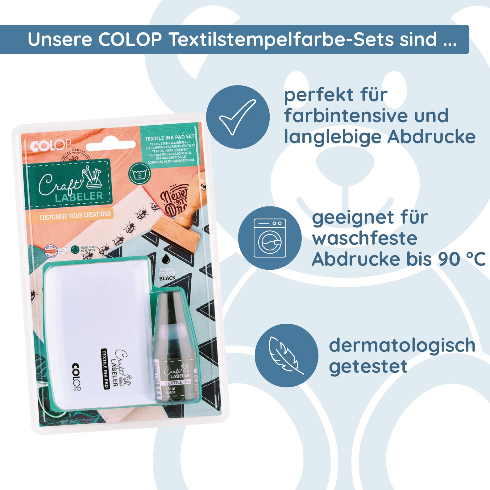 Colop Craft Labeler - Stempelkissen & Textilfarbe
