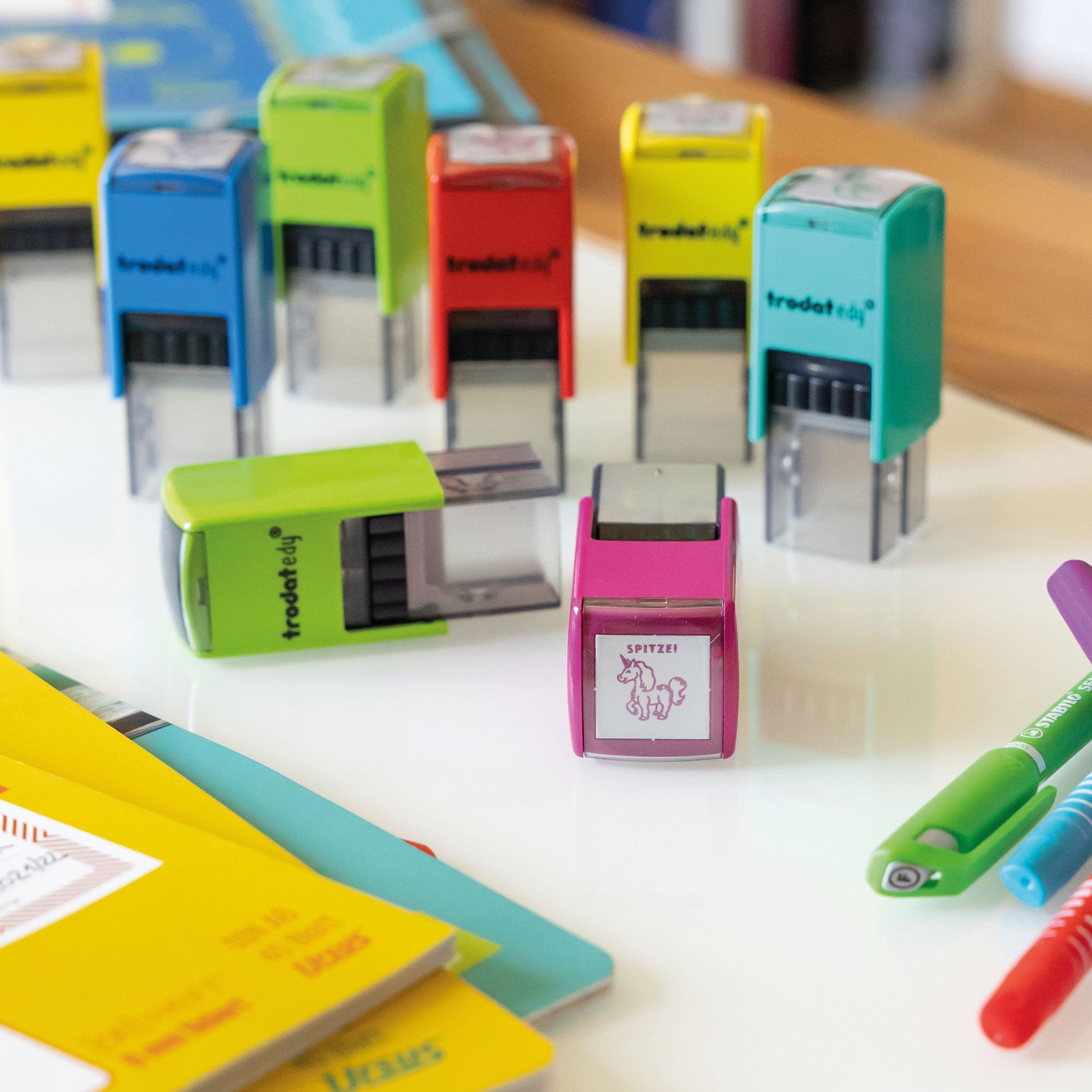 Trodat Edy Flex / Fix - Lehrerstempel mit Motiven & Text - kinder-druckerei.de