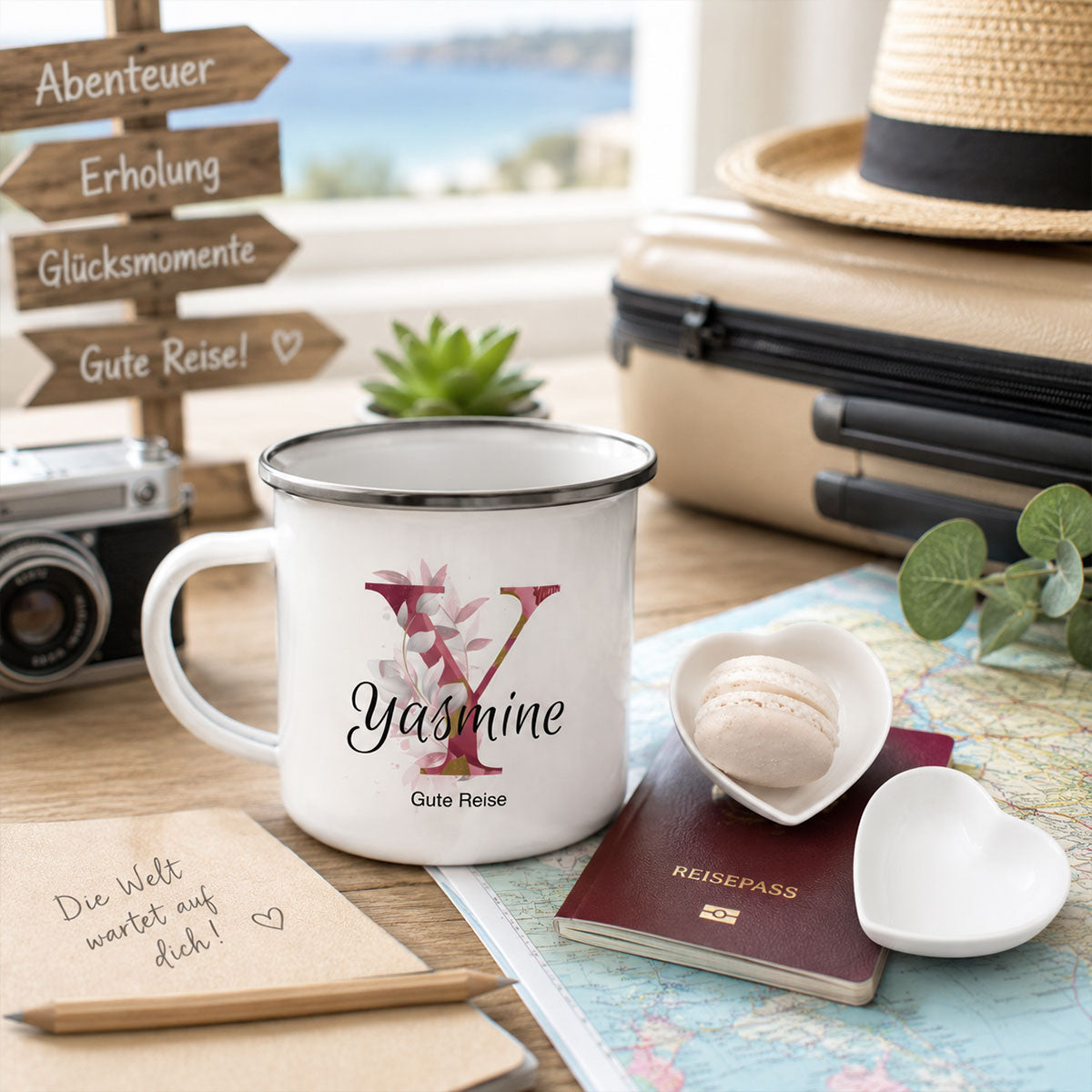 Emaille-Tasse mit Personalisierung