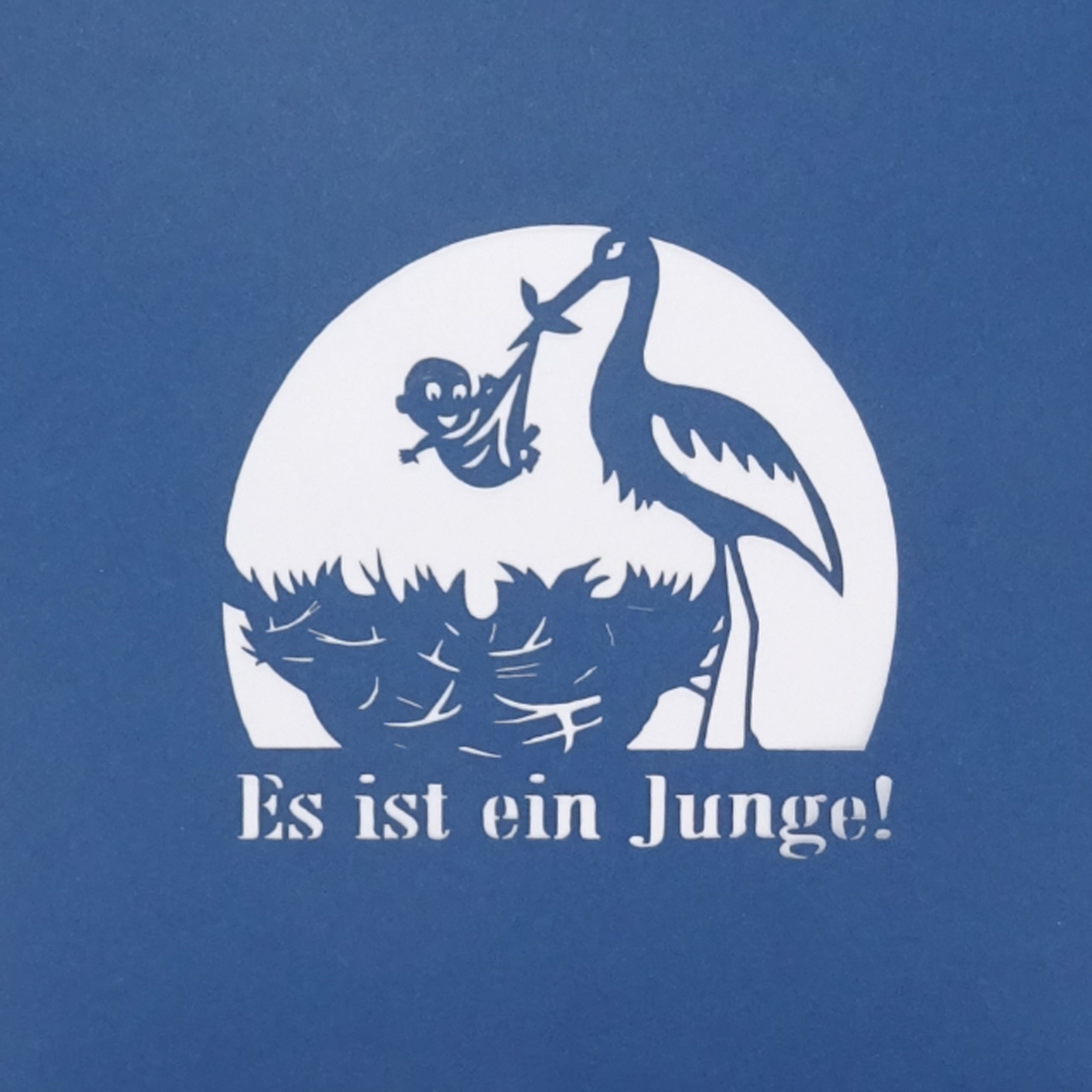 Colognecards Pop-Up Card Stork - Baby Boy Birth