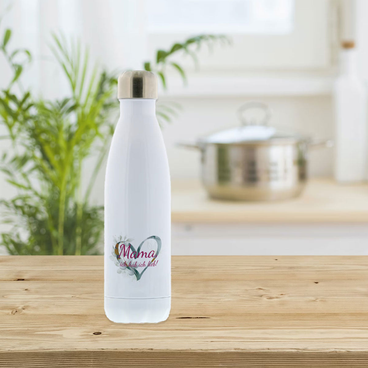 Thermosflasche / Isolierflasche aus Edelstahl mit individuellem Farbdruck