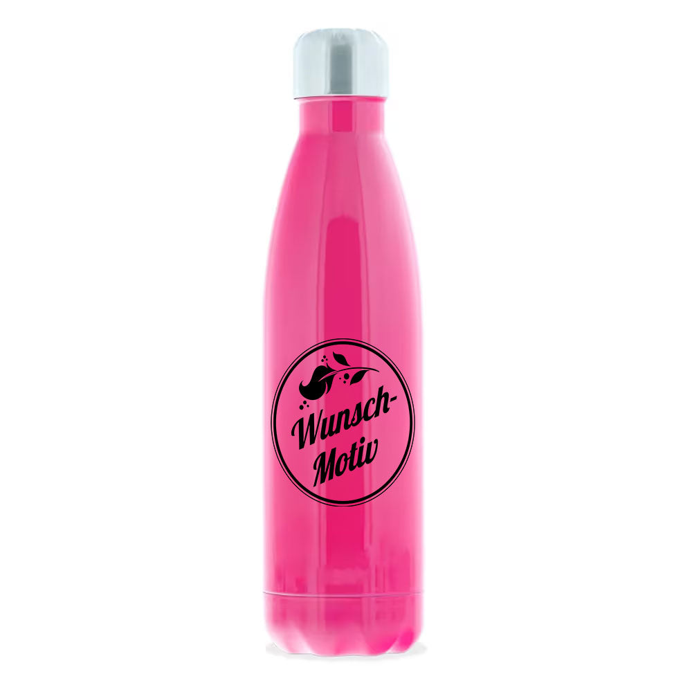 Thermosflasche / Isolierflasche aus Edelstahl mit individuellem Schwarzdruck