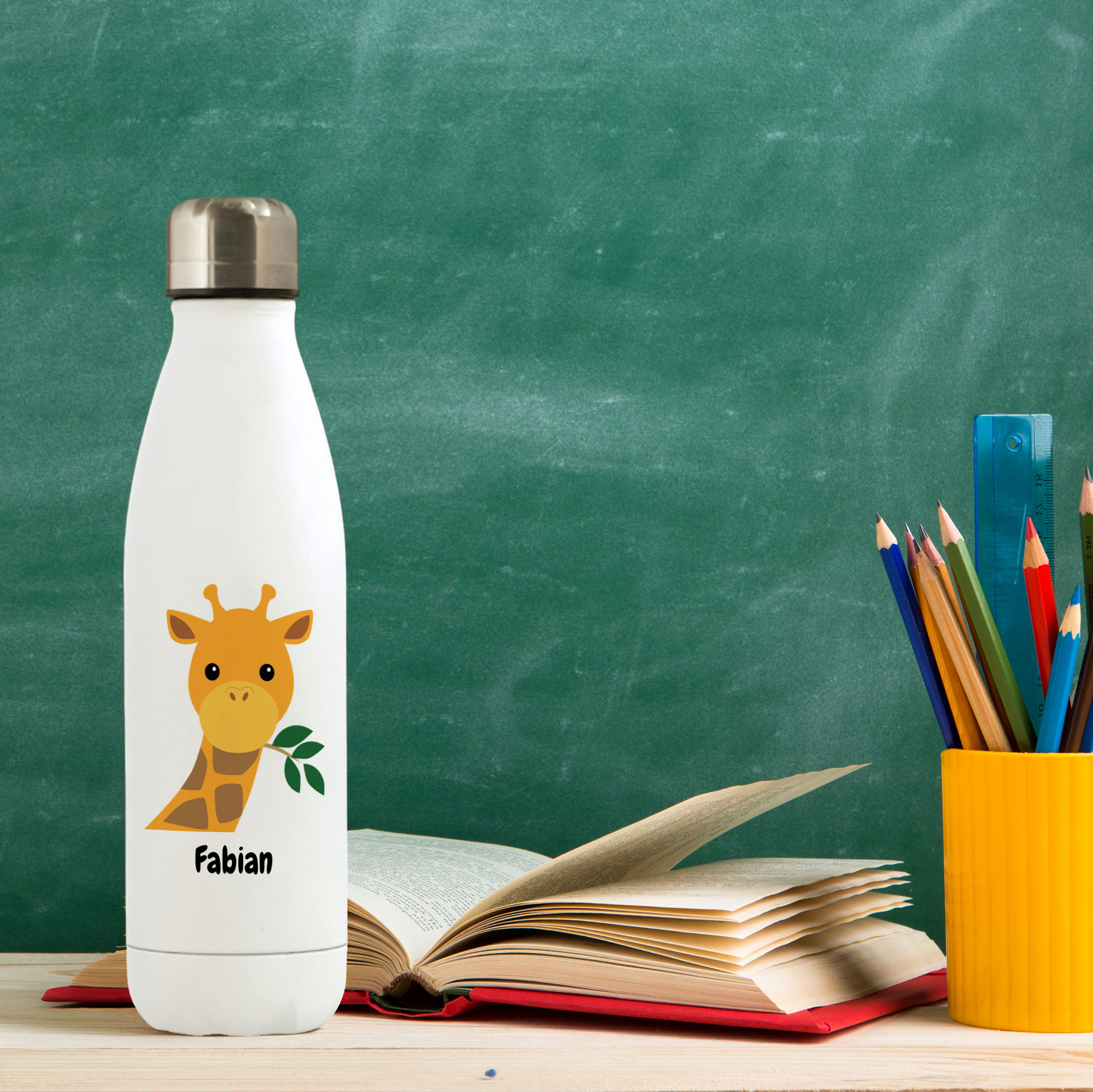 Thermosflasche / Isolierflasche aus Edelstahl mit individuellem Farbdruck