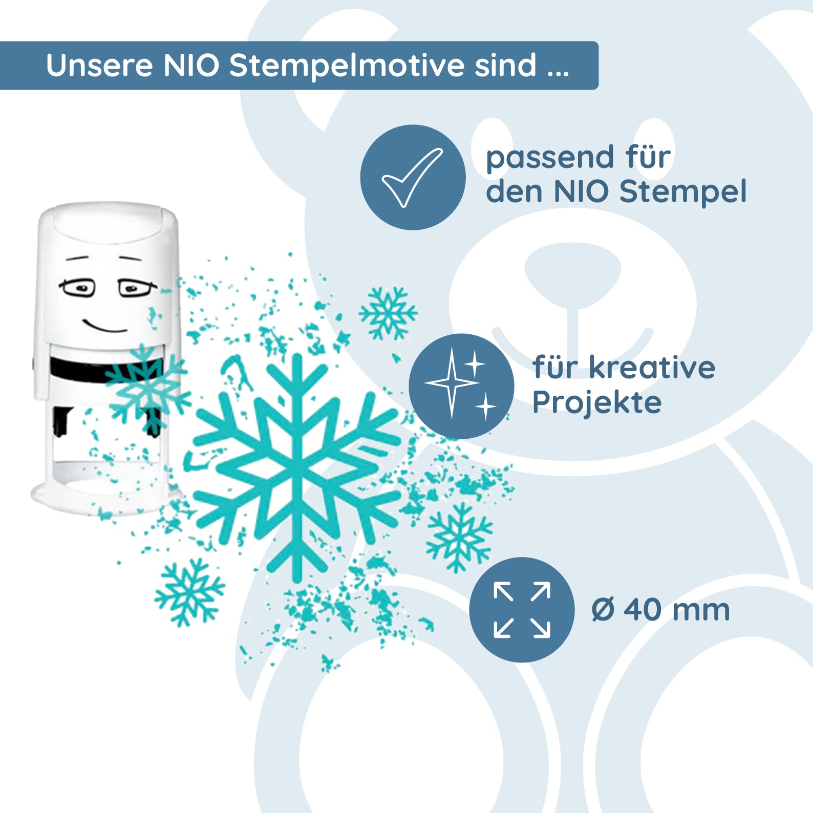 NIO Stempelmotiv - crystal-icy winter - kinder-druckerei.de