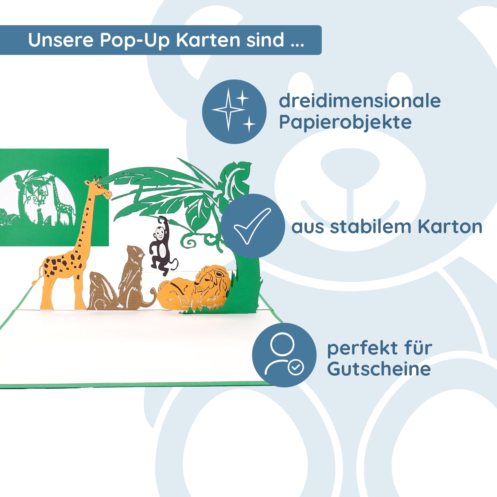 Colognecards Carte Pop-Up Jungle