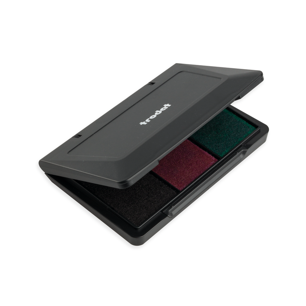 Trodat Kreativ Stempelkissen 9051 – 3-farbiges Stempelkissen (90 × 50 mm) - kinder-druckerei.de